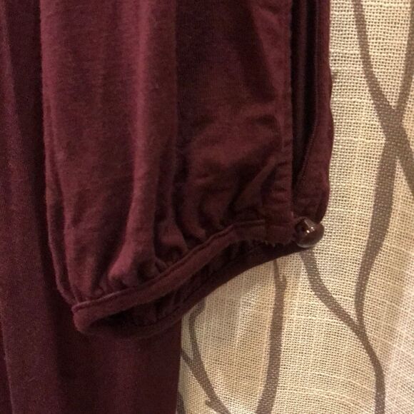 Lane Bryant Maroon Lace Trim Dress - Size 14/16 - Picture 4 of 7